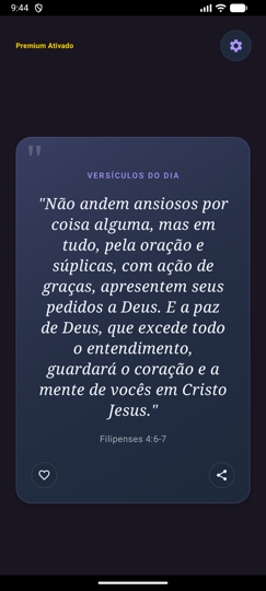 Tela inicial no tema Crepúsculo, exclusivo Premium